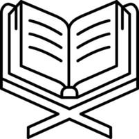 icono de línea de lectura vector