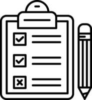 Task Line Icon vector