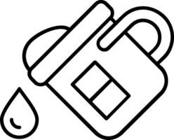 Paint bucket Line Icon vector