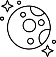 Moon Line Icon vector