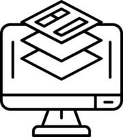 Layer Line Icon vector
