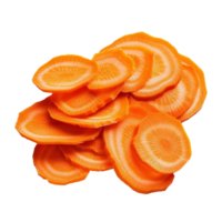 AI generated carrot slices on a transparent background png