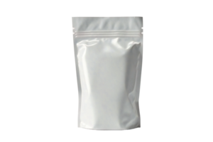 AI generated a white plastic pouch on a transparent background png