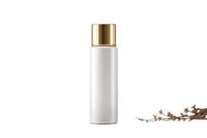 AI generated a bottle of cosmetic cream on a transparent background png