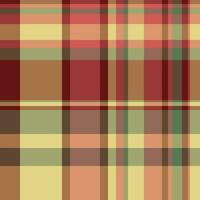 Figure texture plaid textile, britain tartan vector fabric. Thread pattern background seamless check in orange and red colors.