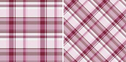 Textile pattern texture of check seamless tartan with a fabric plaid background vector. Set in stylish colors of picture frame ideas. vector