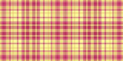Canvas textile seamless background, quiet pattern vector check. Part texture tartan fabric plaid in pink and amber colors.