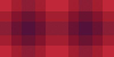 Performance vector texture check, customizable tartan seamless textile. Single fabric plaid background pattern in red and pink colors.