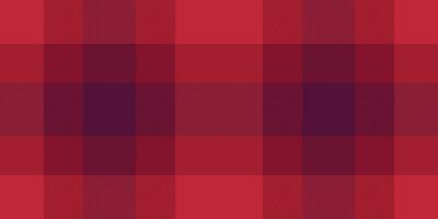 Performance vector texture check, customizable tartan seamless textile. Single fabric plaid background pattern in red and pink colors.