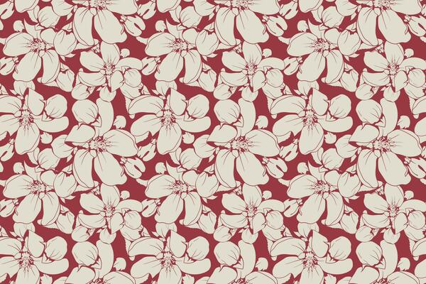 Floral pattern seamless vector background. Foliage and flower wallpaper design of nature.
