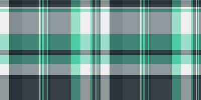 India seamless plaid fabric, october background check textile. Silky vector texture tartan pattern in teal and grey colors.