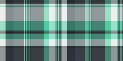 India seamless plaid fabric, october background check textile. Silky vector texture tartan pattern in teal and grey colors.