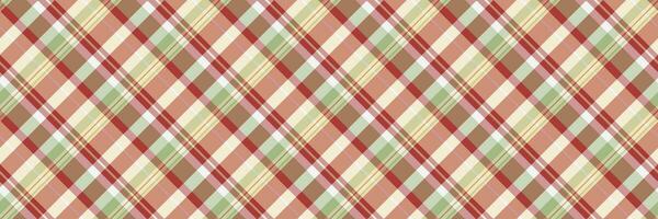 Individuality plaid background textile, british seamless fabric texture. Deco check pattern tartan vector in light and orange colors.