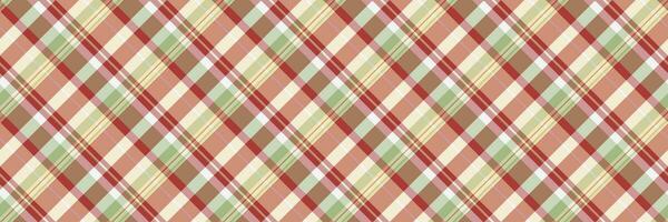 Individuality plaid background textile, british seamless fabric texture. Deco check pattern tartan vector in light and orange colors.