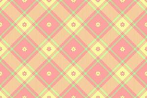 Spring gingham pattern, seamless checked plaids. Pastel vichy background for tablecloth, napkin, dress, Easter holiday textile design. vector