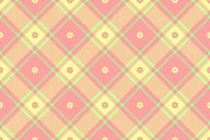 Spring gingham pattern, seamless checked plaids. Pastel vichy background for tablecloth, napkin, dress, Easter holiday textile design. vector