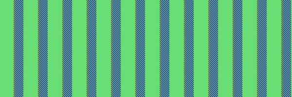 Dining seamless vertical lines, quality background fabric vector. Commercial stripe textile pattern texture in green and indigo colors. vector