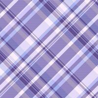 Scratch pattern plaid fabric, shape background texture check. Silk tartan vector seamless textile in indigo and light colors.