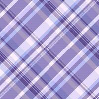 Scratch pattern plaid fabric, shape background texture check. Silk tartan vector seamless textile in indigo and light colors.