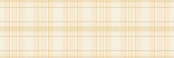 Gift card pattern texture textile, underwear fabric seamless plaid. Weave vector background tartan check in light and amber colors.