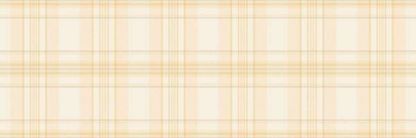 Gift card pattern texture textile, underwear fabric seamless plaid. Weave vector background tartan check in light and amber colors.