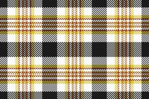 Diamond tartan vector check, fancy textile background pattern. Genuine plaid texture fabric seamless in white and yellow colors.