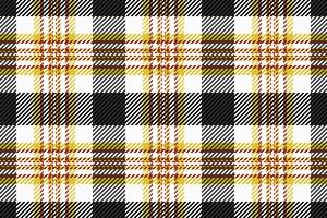 Diamond tartan vector check, fancy textile background pattern. Genuine plaid texture fabric seamless in white and yellow colors.