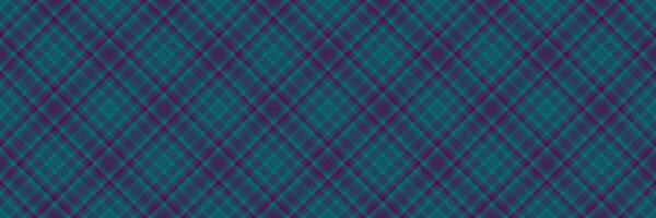 Handkerchief pattern check fabric, custom background seamless textile. Outside plaid tartan texture vector in cyan and blue colors.