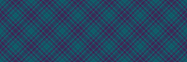 Handkerchief pattern check fabric, custom background seamless textile. Outside plaid tartan texture vector in cyan and blue colors.