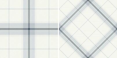 Seamless plaid tartan of fabric pattern background with a textile check vector texture.