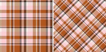 Check plaid background of textile tartan fabric with a texture pattern vector seamless. Set in wedding colors for slim skirt fashion.