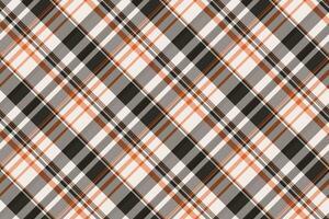 Stroke plaid pattern check, perfection vector tartan seamless. Floor texture background fabric textile in grey and orange colors.