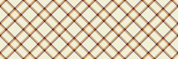 Japan texture check tartan, cross seamless background textile. Slim pattern plaid fabric vector in light and orange colors.