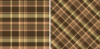 Vector background plaid of fabric textile seamless with a check texture pattern tartan. Set in sunset colors for modern carpet trends.