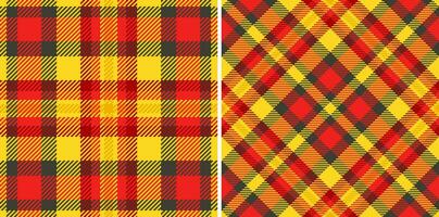 Fabric seamless background of pattern tartan textile with a check plaid vector texture.