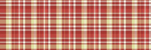 Regular fabric texture background, neutral textile tartan vector. Hispanic check plaid seamless pattern in red and sea shell colors. vector