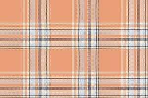 Plaid background, check seamless pattern in beige. Vector fabric texture for textile print, wrapping paper, gift card or wallpaper.