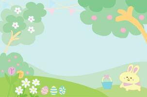 Background for Easter Day cartoon style. vector