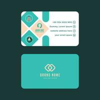 Simple Gorgeous Modern Corporate Minimalistic Visiting or Business Card Design Template vector