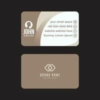 Simple Gorgeous Modern Corporate Minimalistic Visiting or Business Card Design Template vector