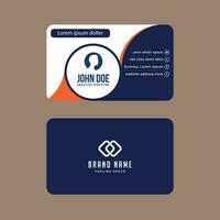 Simple Gorgeous Modern Corporate Minimalistic Visiting or Business Card Design Template vector