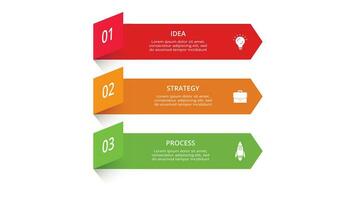 Abstract arrows of graph, diagram with 3 steps, options, parts or processes. Vector business template for presentation