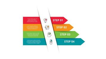 Creative concept for infographic with 4 steps, options, parts or processes. Business data visualization. vector