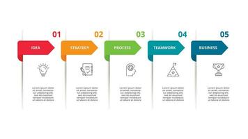 Creative concept for infographic with 5 steps, options, parts or processes. Business data visualization. vector