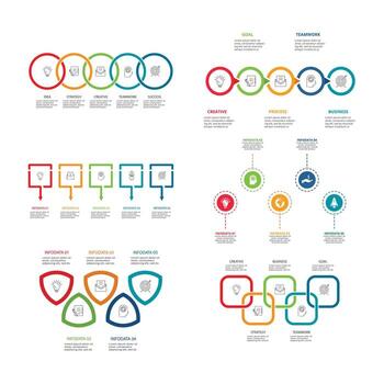 creativo concepto para infografía con 5 5 pasos, opciones, partes o procesos. negocio datos visualización. vector