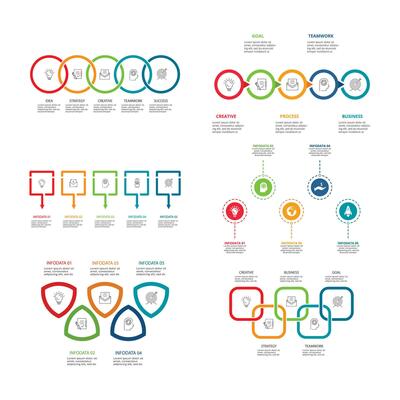 Creative concept for infographic with 5 steps, options, parts or processes. Business data visualization.