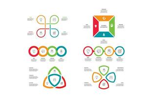 creativo concepto para infografía con 4 4 pasos, opciones, partes o procesos. negocio datos visualización. vector