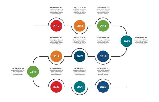 Creative concept for infographic with 11 steps, options, parts or processes. Business data visualization. vector