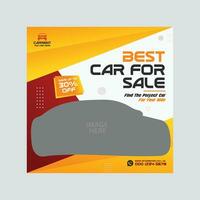 car sale promotion social media post and web banner design template vector