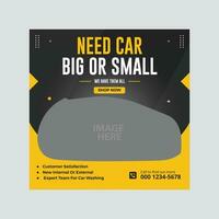 car sale promotion social media post and web banner design template vector